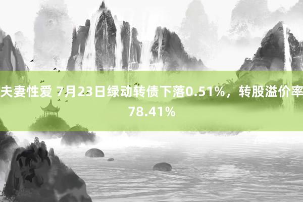 夫妻性爱 7月23日绿动转债下落0.51%，转股溢价率78.41%