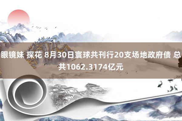 眼镜妹 探花 8月30日寰球共刊行20支场地政府债 总共1062.3174亿元